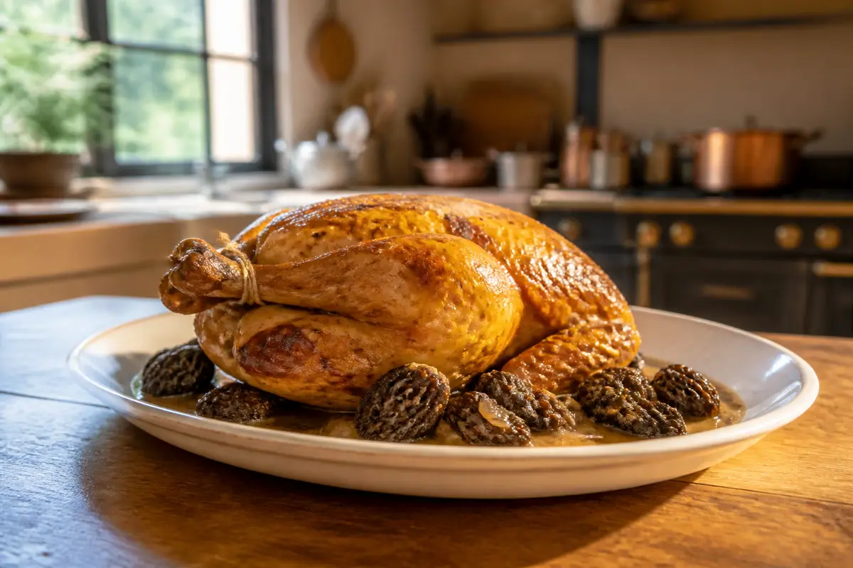 Chapon au vin jaune et morilles : La recette de Georges Blanc